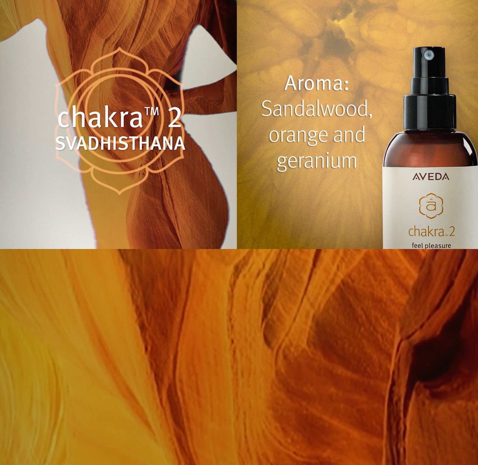 L’arôme chakra 2 est composé de bois de santal, d’orange et de géranium