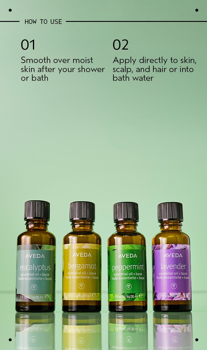 huile essentielle + base à la menthe poivrée