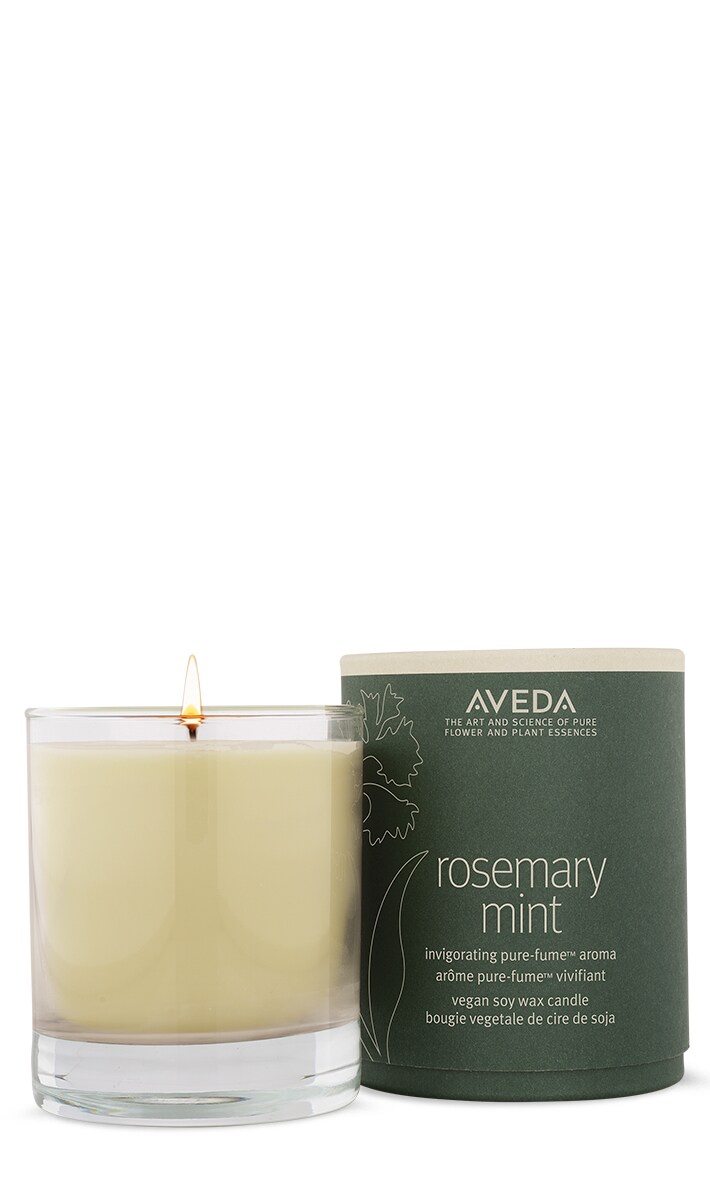 Bougie en cire de soja végétalienne rosemary mint